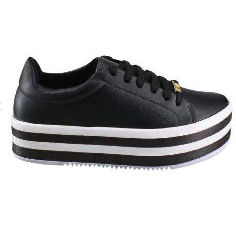 tênis flatform vizzano listras preto