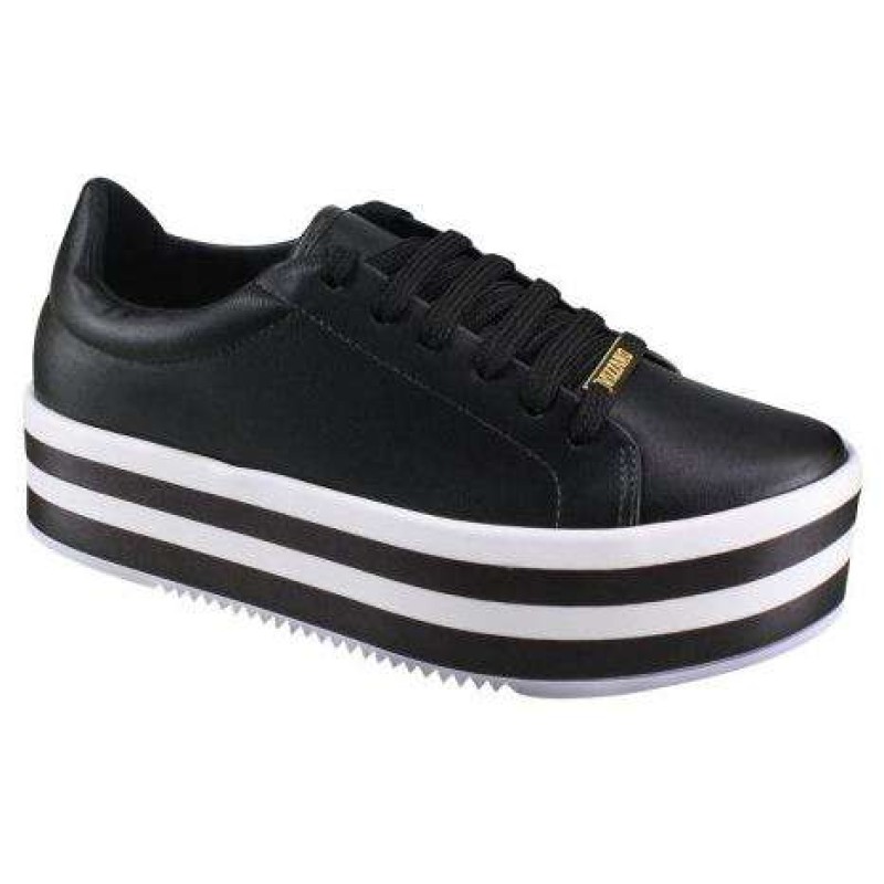 tênis flatform vizzano listras preto