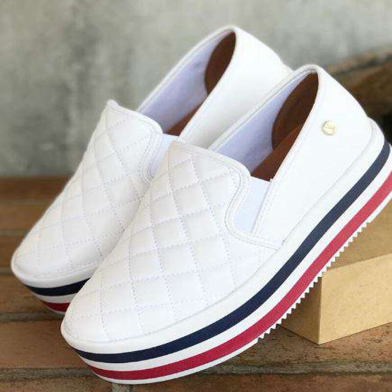 tênis flatform vizzano listras branco