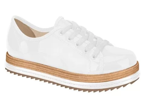 TENIS CASUAL VERNIZ BEIRA RIO CONFORTO 4196.203 - Branco