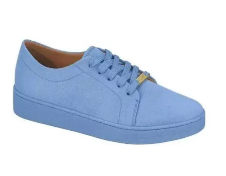 TENIS FEMININO CASUAL CAMURÇA VIZZANO 1214.205 - Azul claro