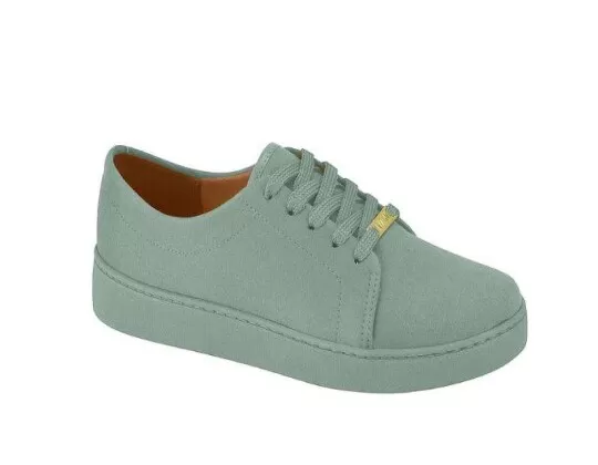 TENIS FEMININO CASUAL CAMURÇA VIZZANO 1214.205 - Verde claro