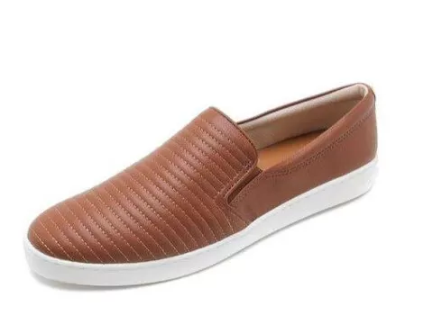 TENIS FEMININO SLIP ON EM COURO BOTTERO 300902 - Caramelo