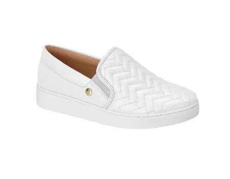 TENIS FEMININO SLIP PESPONTOS VIZZANO 1214.1010 - Branco