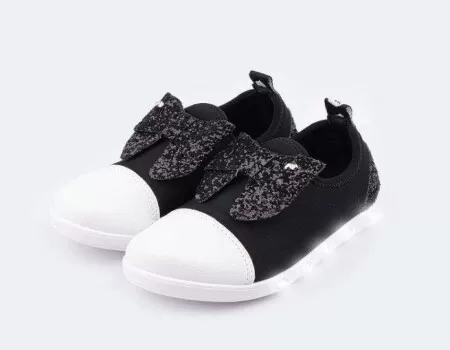 TENIS INFANTIL LAÇO SNEAKER LUZ PAMPILI 165.151 - Preto