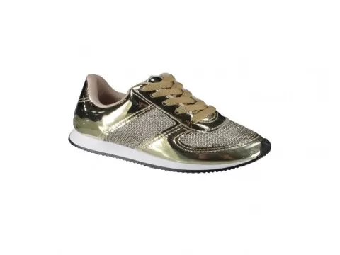 Tenis infantil molekinha sales dourado