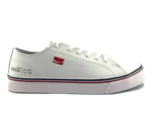 TÊNIS MASCULINO PLAIN LEATHER COCA COLA CC2017 - Branco