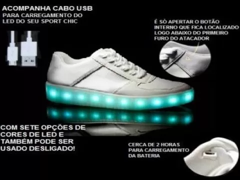 Tenis de sales led vizzano branco