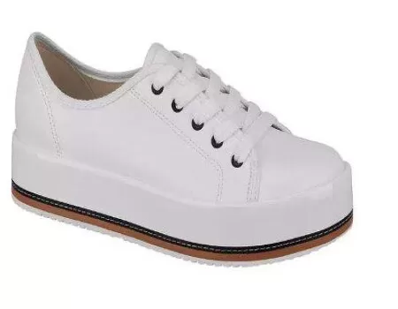 Tenis beira rio sola alta branco cheap