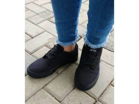 TÊNIS CASUAL EM LONA SYG STAR 2820 - Preto