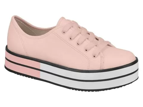 TÊNIS FLATFORM BEIRA RIO CONFORTO 4194.702 - Rosa