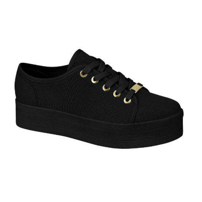 TÊNIS FLATFORM MOLECA 5618.533 - Preto - Delabela