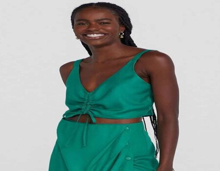 TOP CROPPED FEMININO DECOTE QUADRADO HERING 4AJH - Verde