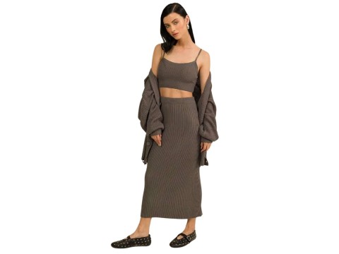 TOP EM TRICOT ERICA BEAUTIFULL 30646 - Cinza