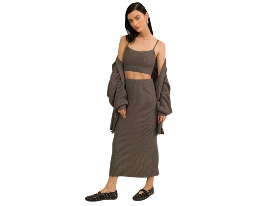 TOP EM TRICOT ERICA BEAUTIFULL 30646 - Cinza