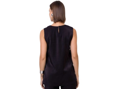 TUNICA VISCOSE MISTA SEIKI 521835 - Preto