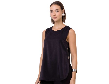 TUNICA VISCOSE MISTA SEIKI 521835 - Preto