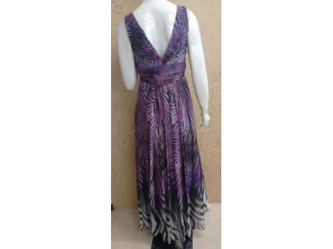 VESTIDO CHIFON SONIA BACK 10KA5535 - Roxo