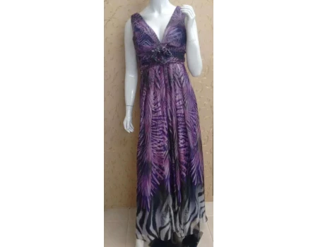 VESTIDO CHIFON SONIA BACK 10KA5535 - Roxo