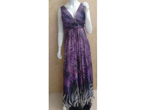 VESTIDO CHIFON SONIA BACK 10KA5535 - Roxo