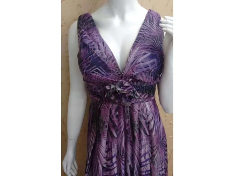 VESTIDO CHIFON SONIA BACK 10KA5535 - Roxo