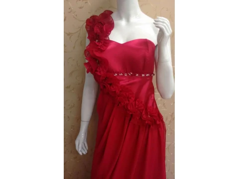 VESTIDO CHIFON SONIA BACK 10NF098 - Vermelho
