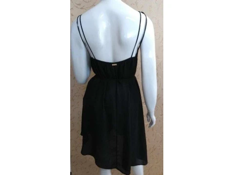 VESTIDO COM APLIQUE ZINCO 102173 - Preto