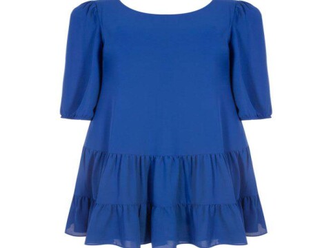 VESTIDO CREPE DET.LATERAL C/AMARRAÇÃO SEIKI 780107 - Azul