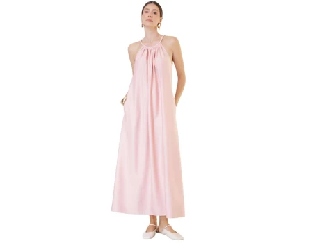 VESTIDO CREPE SEIKI 380977 - Rosa claro