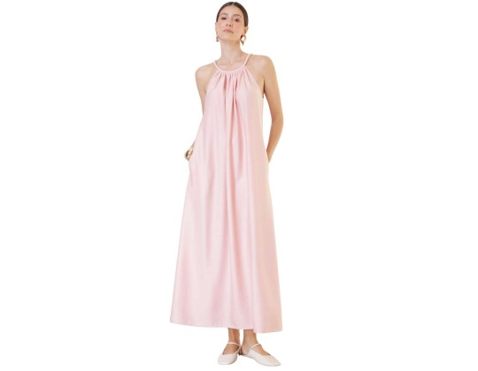 VESTIDO CREPE SEIKI 380977 - Rosa claro