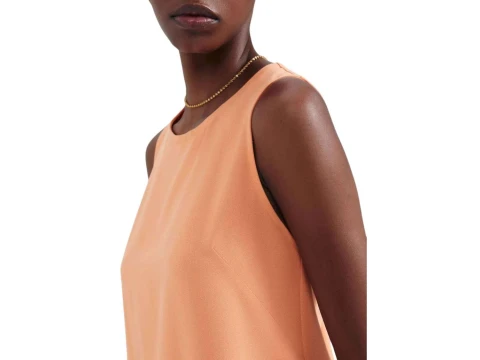VESTIDO CURTO BÁSICO DECT. REDONDO HERING HAQ3 - Laranja VESTIDO CURTO BÁSICO DECT. REDONDO HERING HAQ3 - Laranja