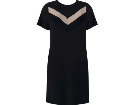 VESTIDO CURTO MOLETINHO SEIKI 480488 - Preto
