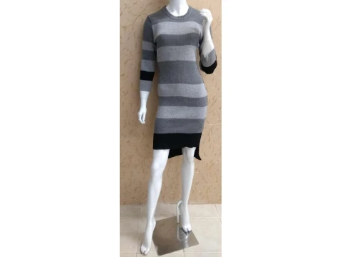 VESTIDO DE TRICOT MULLET ROSALINE 60551 - Cinza
