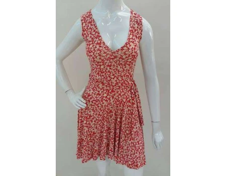 VESTIDO ESTAMPADO TANCINHA ANJRAK - Vermelho