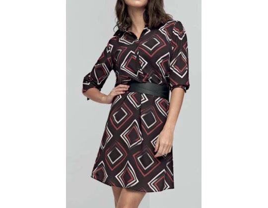 VESTIDO FEMININO MANGA LONGA ENNA 502VE002752 - Preto
