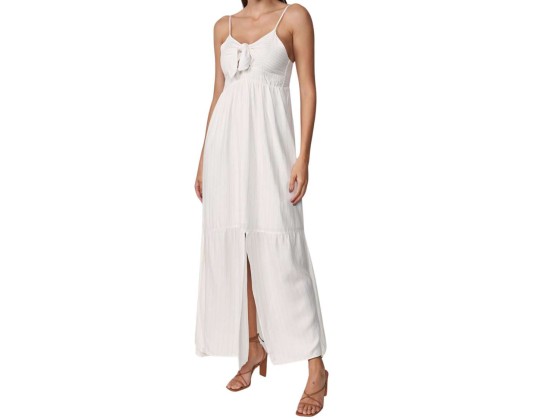 VESTIDO LISTRADO COLCCI 044.01.14200 - Off white