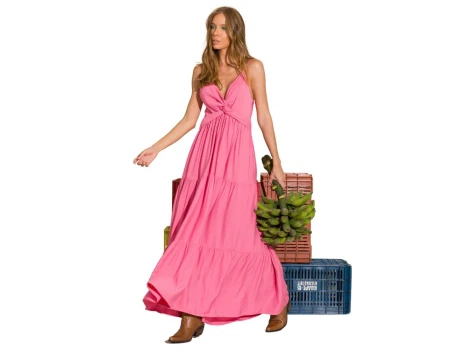 VESTIDO LONGO 40109 ZIANN - Rosa