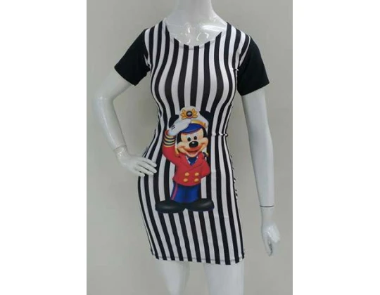 VESTIDO MANGA CURTA MIKEY TIK TEKO - Listras