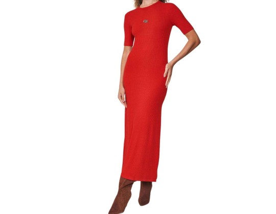 VESTIDO MIDI CANELADO COLCCI 044.01.14253 - Marrom
