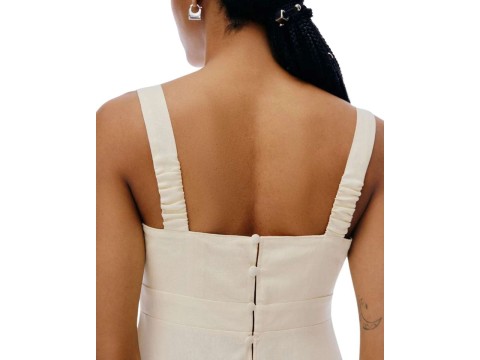VESTIDO MIDI HERING HAQC - Bege
