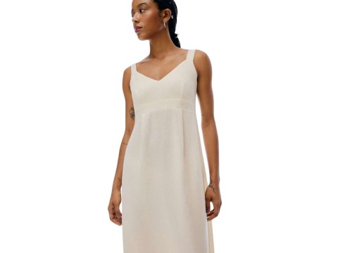 VESTIDO MIDI HERING HAQC - Bege