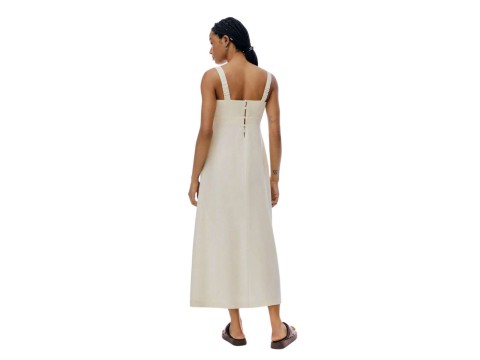 VESTIDO MIDI HERING HAQC - Bege