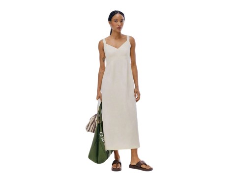 VESTIDO MIDI HERING HAQC - Bege