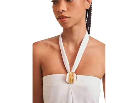 VESTIDO MIDI MORENA ROSA 01211 - Off white