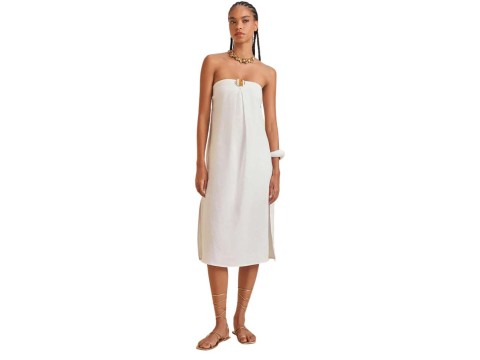 VESTIDO MIDI MORENA ROSA 01211 - Off white