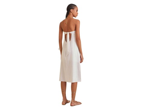 VESTIDO MIDI MORENA ROSA 01211 - Off white