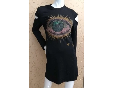 VESTIDO MOLETOM MAIS UM MXNK181 - Preto