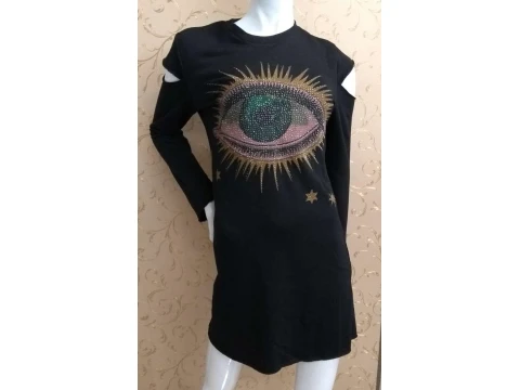 VESTIDO MOLETOM MAIS UM MXNK181 - Preto