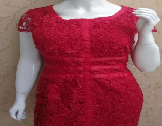 VESTIDO RENDA SEIKI 980316 - Vermelho