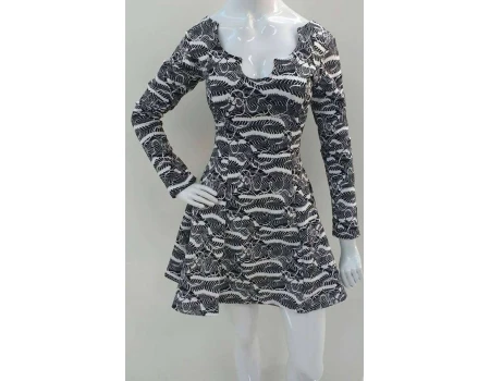 VESTIDO TECIDO ENCORPADO AIDA MODAS - Preto